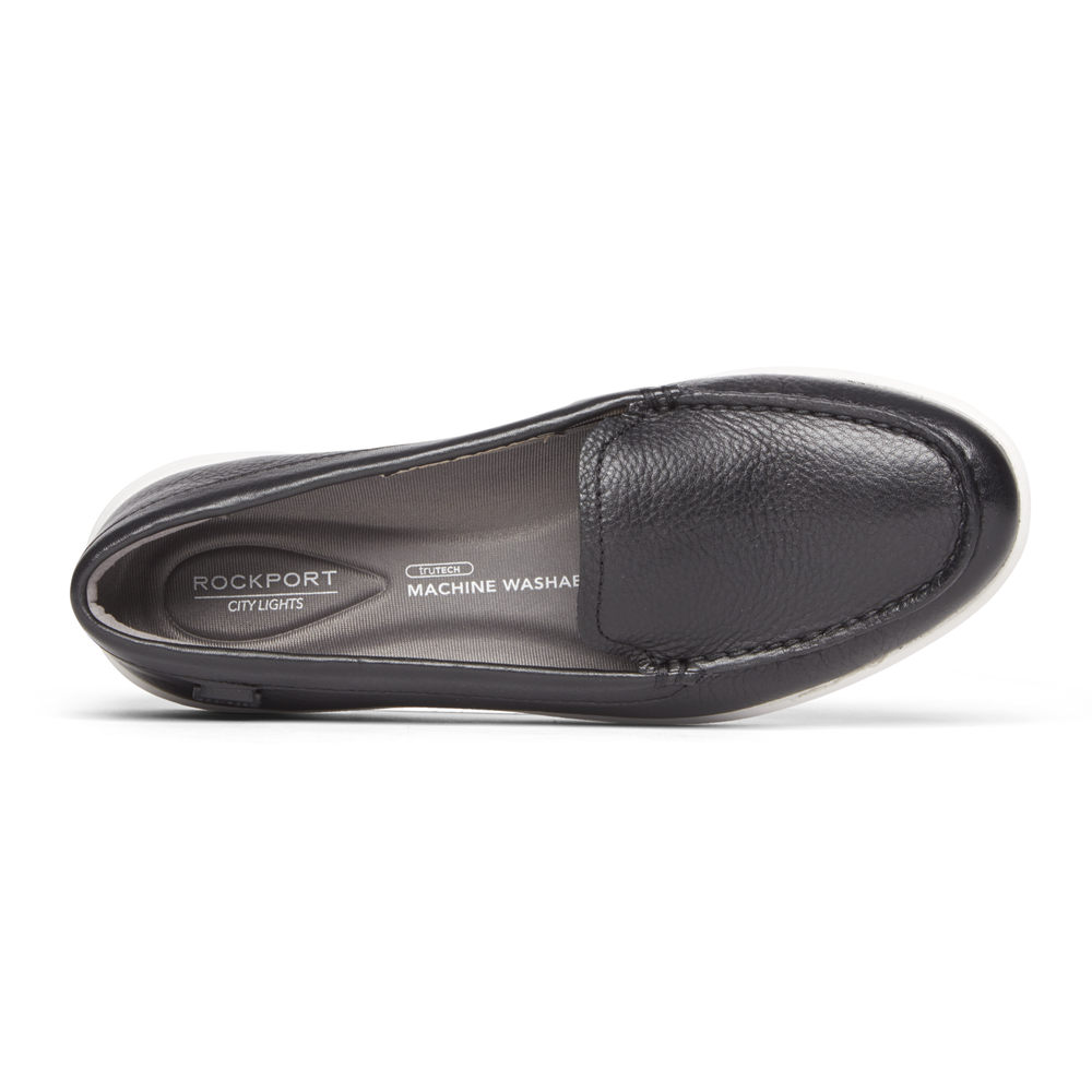 Rockport Womens Loafers Black - Ayva Washable - UK 508-URFSAK